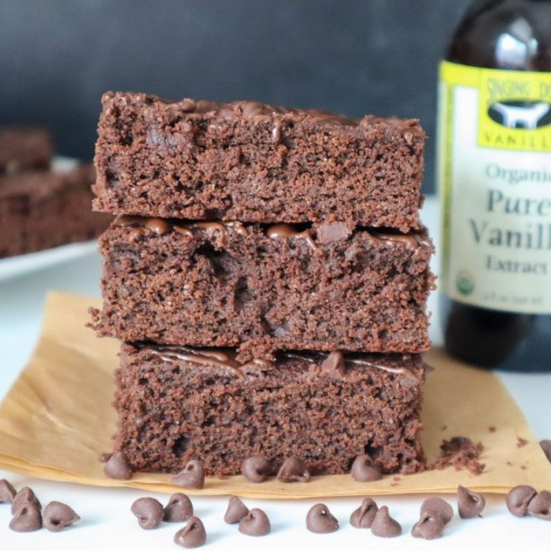 Healthy Baking Substitution Brownies made with coconut flour 