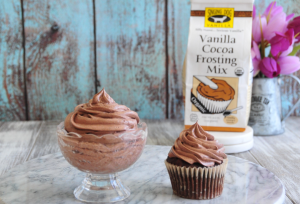 Double Chocolate Cupcakes Made With Organic Vanilla Cocoa Frosting From Singing Dog Vanilla