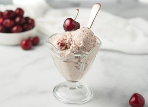 Cherry Vanilla Ice Cream Recipe using Singing Dog Vanilla's Double Strength Vanilla Extract