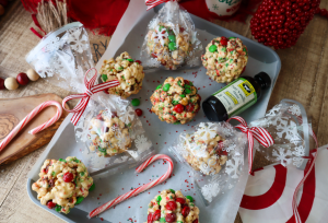 Christmas Popcorn Balls Recipe with Alcohol-Free Vanilla Flavor from Singing Dog Vanilla
