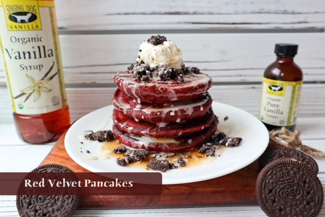 Red Velvet Valentine's Day Pancakes