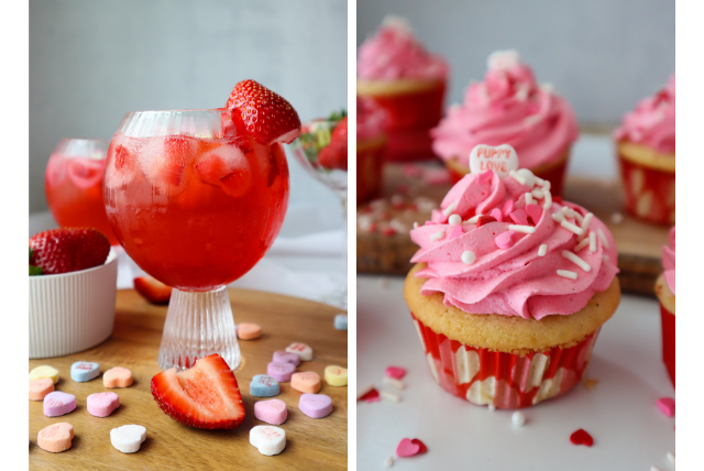 Valentine's Day Cocktails and Cupcakes