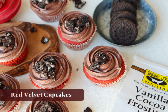 Red Velvet Cupcakes for Valentine's Day