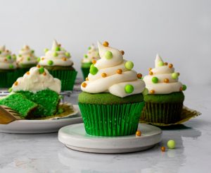 St. Patrick's Day Green Velvet Cupcakes
