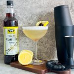Vanilla Vodka Sour made with Organic Vanilla Syrup from Singing Dog Vanilla