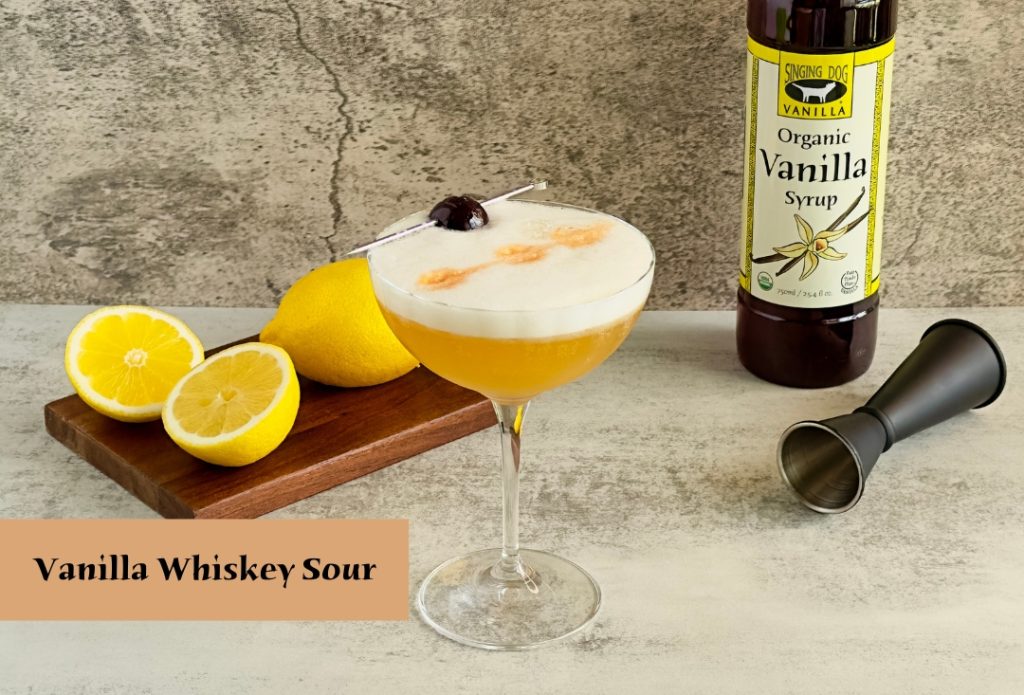 A refreshing summer cocktail: the vanilla whiskey sour